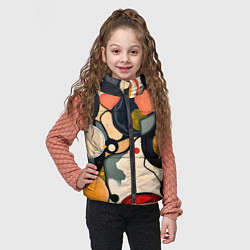 Детский жилет Абстракция с кругами и краской, цвет: 3D-красный — фото 2