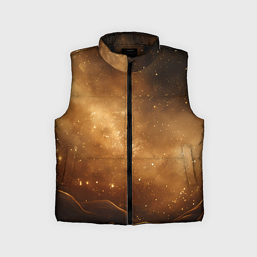 Детский жилет Песочный фон со звездами / 3D-Черный – фото 1