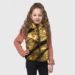 Детский жилет Золото с черной текстурой, цвет: 3D-черный — фото 2