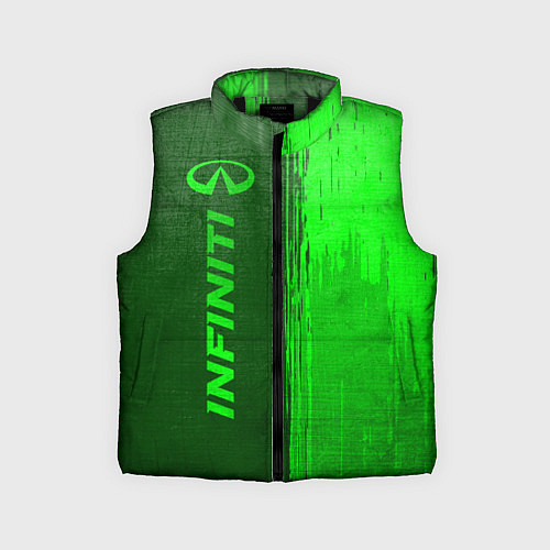 Детский жилет Infiniti - green gradient по-вертикали / 3D-Черный – фото 1