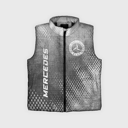 Детский жилет Mercedes - grey gradient вертикально / 3D-Черный – фото 1