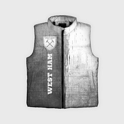 Детский жилет West Ham - grey gradient по-вертикали, цвет: 3D-черный