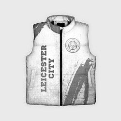 Детский жилет Leicester City - white gradient вертикально, цвет: 3D-черный