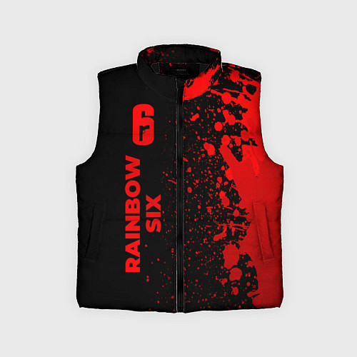 Детский жилет Rainbow Six - red gradient по-вертикали / 3D-Черный – фото 1