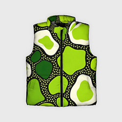 Детский жилет Зеленая абстракция с кругами