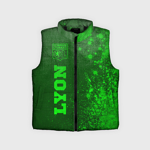 Детский жилет Lyon - green gradient по-вертикали / 3D-Черный – фото 1