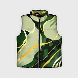 Детский жилет Зеленый природный паттерн