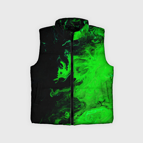 Детский жилет Color green black / 3D-Черный – фото 1
