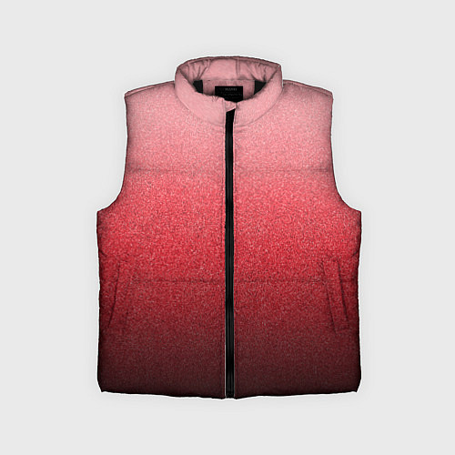 Детский жилет Мягкий градиент красно-розовый текстура крошка / 3D-Черный – фото 1