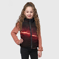 Детский жилет Красная линия - молния, цвет: 3D-светло-серый — фото 2