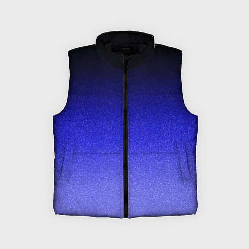 Детский жилет Градиент индиго из чёрно в синий текстура крошка / 3D-Черный – фото 1