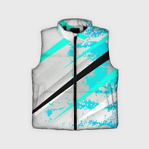 Детский жилет Color white light blue / 3D-Черный – фото 1