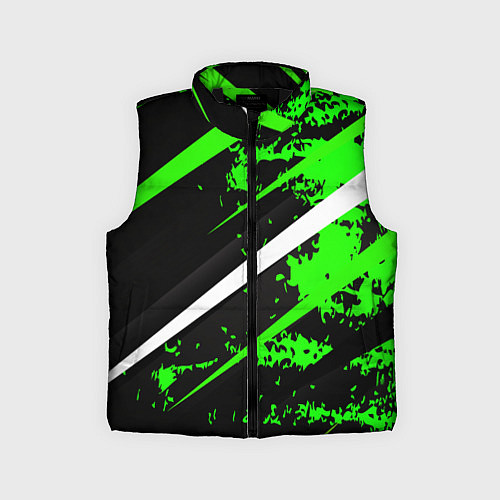 Детский жилет Color black and green / 3D-Черный – фото 1