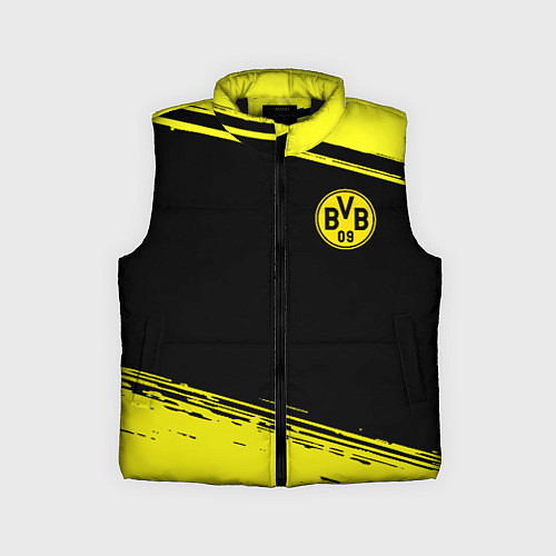 Детский жилет Borussia жёлтые полосы / 3D-Черный – фото 1