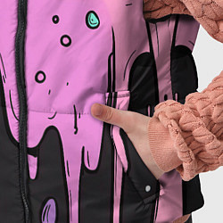 Детский жилет Стекающая краска текстура, цвет: 3D-черный — фото 2