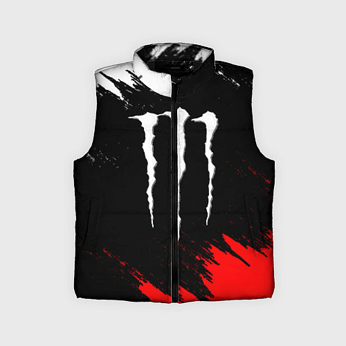 Детский жилет Monster energy текстура краски / 3D-Черный – фото 1