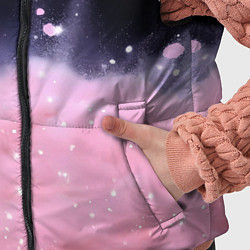 Детский жилет Розовая текстура с лепестками, цвет: 3D-черный — фото 2