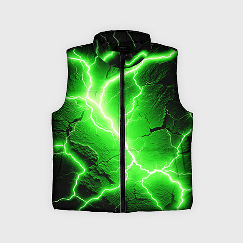 Детский жилет Color green black / 3D-Черный – фото 1