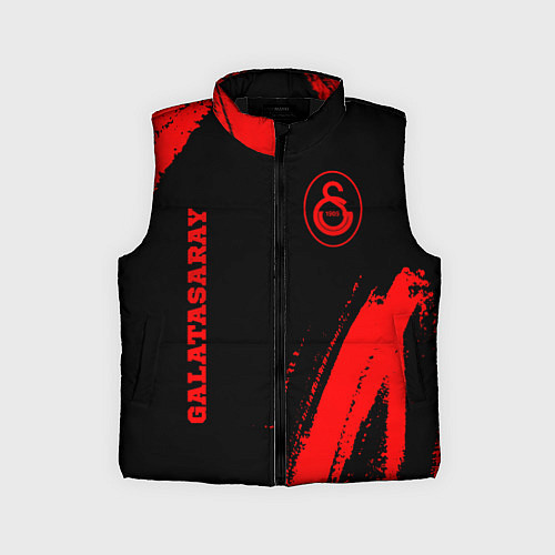 Детский жилет Galatasaray - red gradient вертикально / 3D-Черный – фото 1