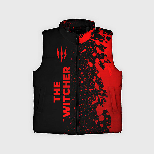 Детский жилет The Witcher - red gradient по-вертикали / 3D-Черный – фото 1