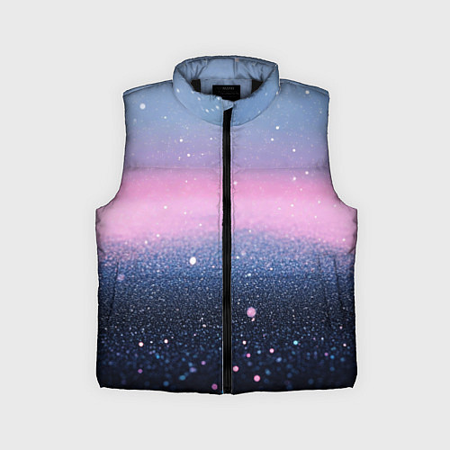 Детский жилет Восход с блестками - текстура / 3D-Черный – фото 1