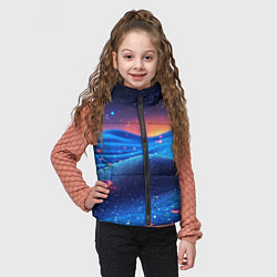 Детский жилет Синяя дюна - текстура, цвет: 3D-черный — фото 2