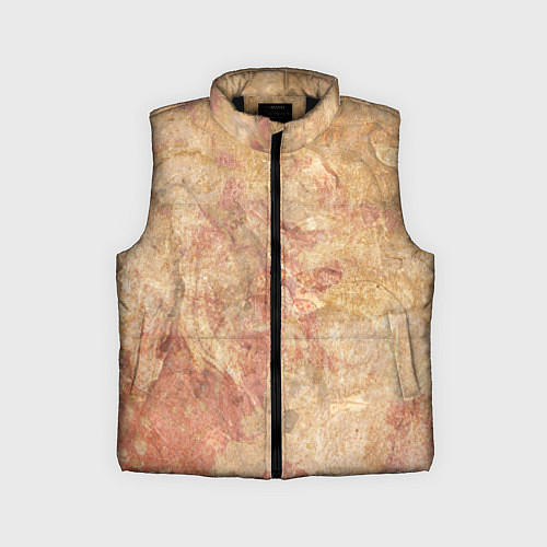 Детский жилет Абстракция - marble red / 3D-Черный – фото 1