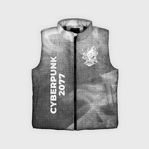 Детский жилет Cyberpunk 2077 - grey gradient вертикально / 3D-Черный – фото 1