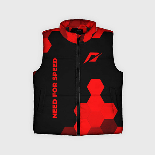 Детский жилет Need for Speed - red gradient вертикально / 3D-Черный – фото 1