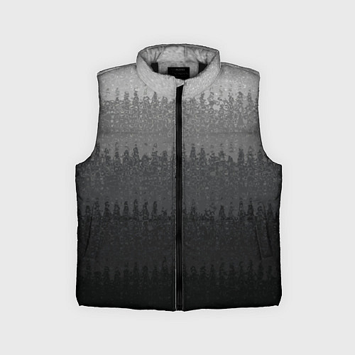 Детский жилет Градиент полосами тёмно-серый графитовый / 3D-Черный – фото 1