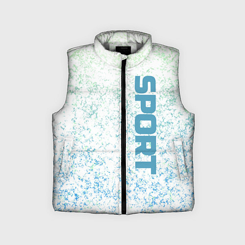 Детский жилет Sport бело-голубой / 3D-Светло-серый – фото 1