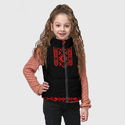 Детский жилет Славянский узор и орнамент на черном - вышиванка р, цвет: 3D-черный — фото 2