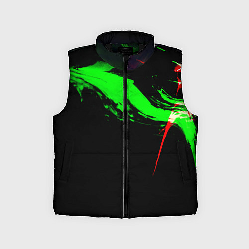Детский жилет Color black green red / 3D-Черный – фото 1