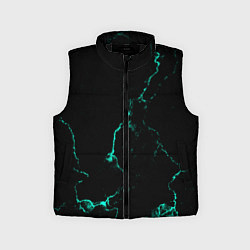 Детский жилет Color black turquoise
