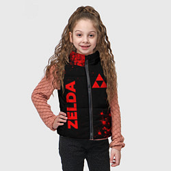 Детский жилет Zelda - red gradient вертикально, цвет: 3D-черный — фото 2