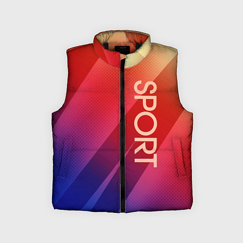 Детский жилет Sport красно-синий градиент / 3D-Черный – фото 1