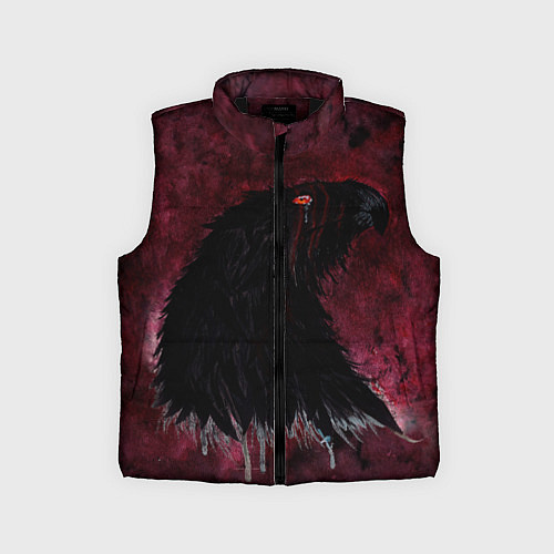 Детский жилет Орёл с шрамом на фоне кровавого неба / 3D-Черный – фото 1