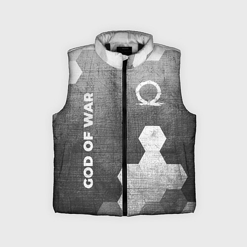 Детский жилет God of War - grey gradient вертикально / 3D-Черный – фото 1