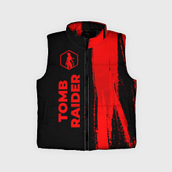 Детский жилет Tomb Raider - red gradient по-вертикали, цвет: 3D-черный