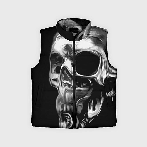 Детский жилет Стилизованный череп / 3D-Черный – фото 1