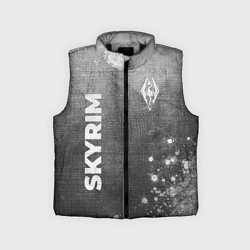 Детский жилет Skyrim - grey gradient вертикально / 3D-Черный – фото 1