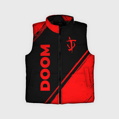 Детский жилет Doom - red gradient вертикально / 3D-Черный – фото 1