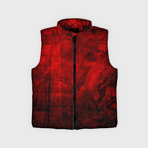Детский жилет Абстракция - red trash darkness / 3D-Черный – фото 1