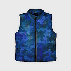 Детский жилет Абстракция - blue uniform camouflage