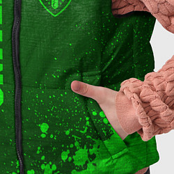 Детский жилет Leeds United - green gradient вертикально, цвет: 3D-черный — фото 2