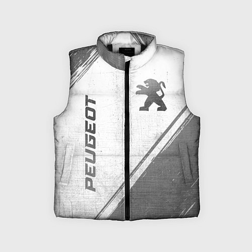 Детский жилет Peugeot - white gradient вертикально / 3D-Черный – фото 1