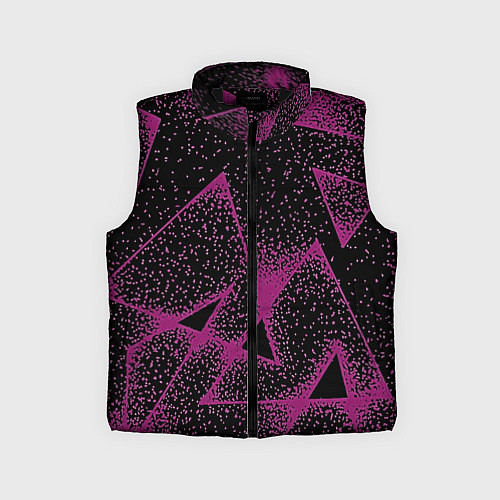 Детский жилет The triangle is pink / 3D-Черный – фото 1