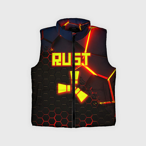 Детский жилет Rust hexagon краски / 3D-Черный – фото 1