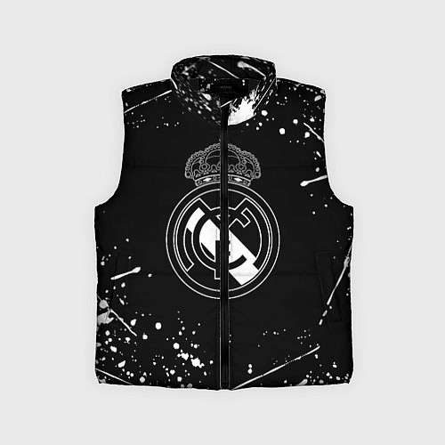 Детский жилет Real Madrid белые краски / 3D-Черный – фото 1