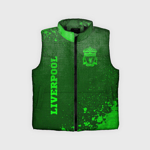 Детский жилет Liverpool - green gradient вертикально / 3D-Черный – фото 1